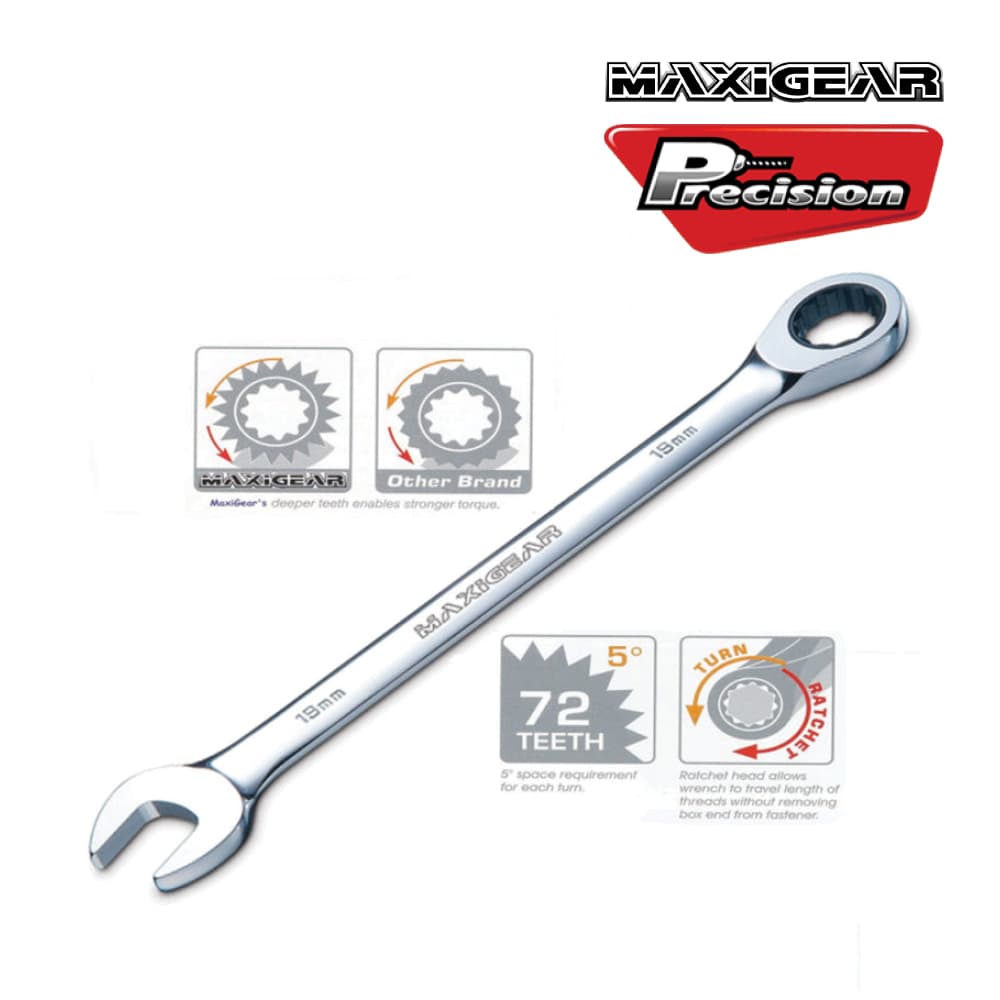 Combination Ratcheting Wrenches Individual sizes Precision